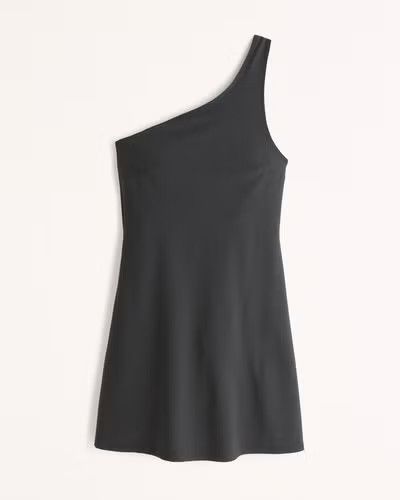 Women's One-Shoulder Traveler Mini Dress | Women's Dresses  | Abercrombie Travel Outfit | Abercrombie & Fitch (US)
