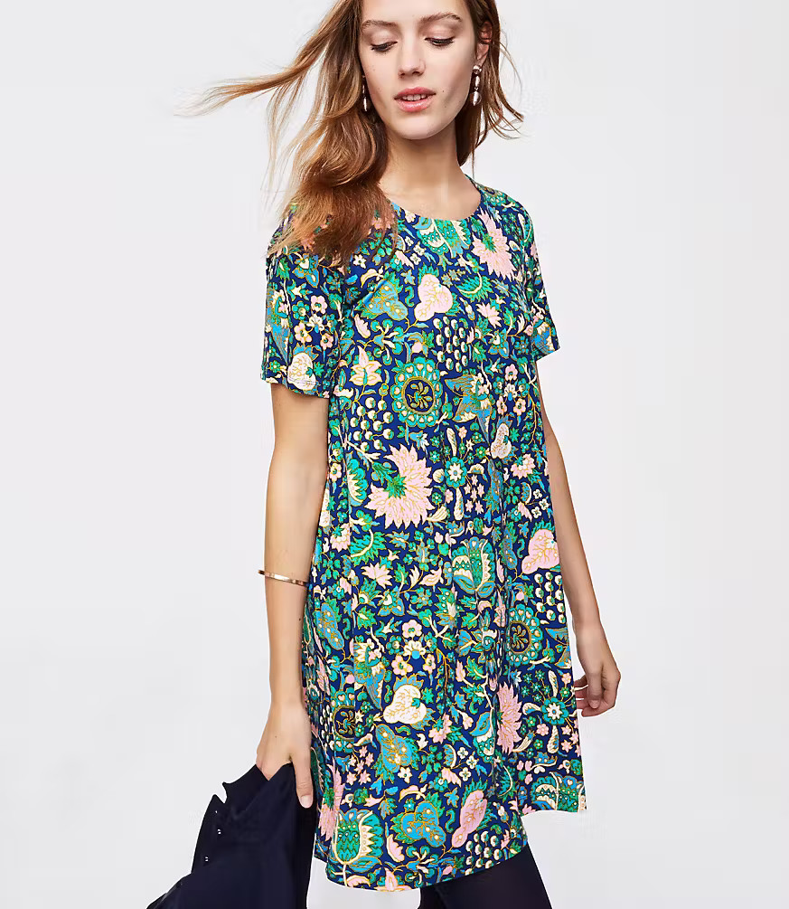 Petite Floriculture Swing Dress | LOFT
