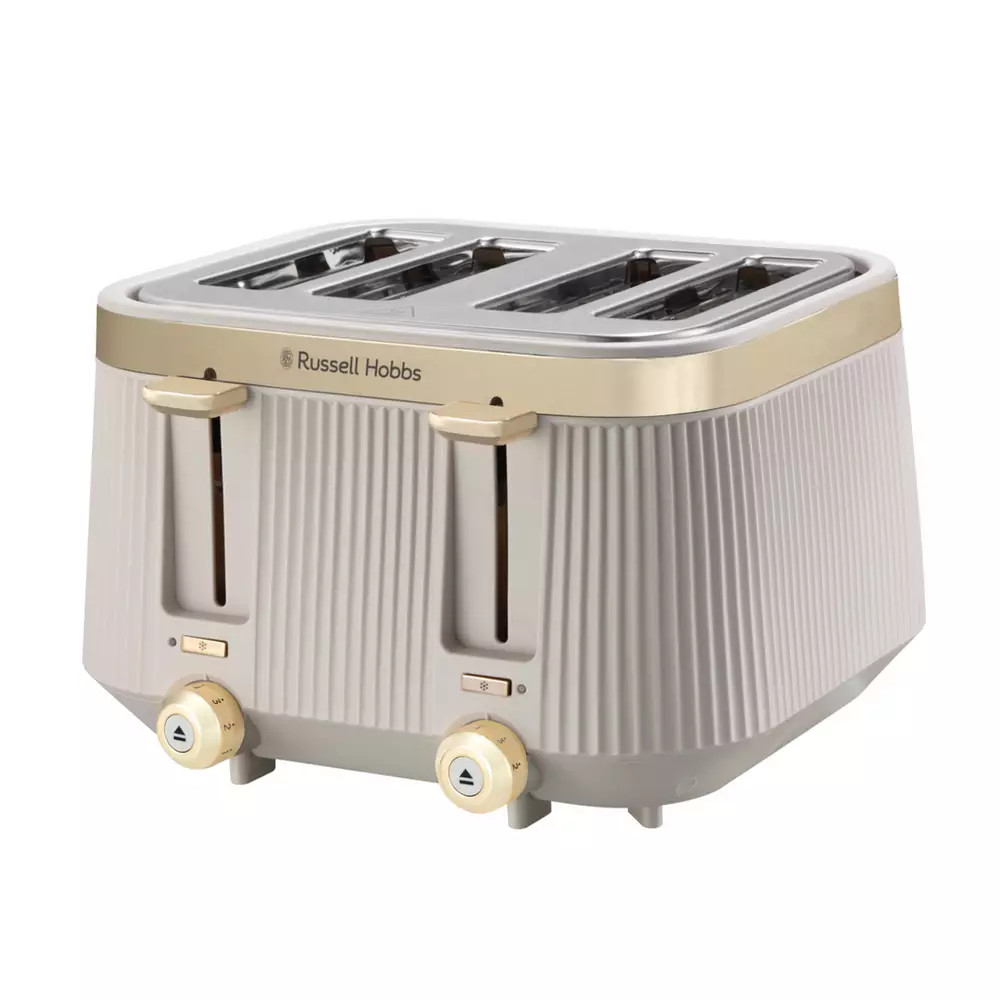 Russell Hobbs 26771 Bronte 4 Slice Toaster - Stone | argos.co.uk