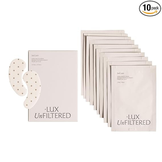 + Lux Unfiltered Iced Latte Cooling Under Eye Patches - Anti-Slip Caffeine Infused Korean Eye Mas... | Amazon (US)