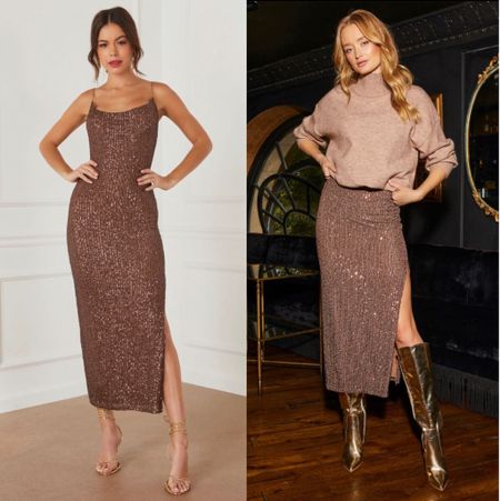 Party Glam Sequin Midi Dress
20% off select items with code VICIFALL20. See details.
A sequins dress paired with a matching color sweater top to create a monochromatic look for NYE Party fit!

#LTKHoliday #LTKstyletip #LTKsalealert