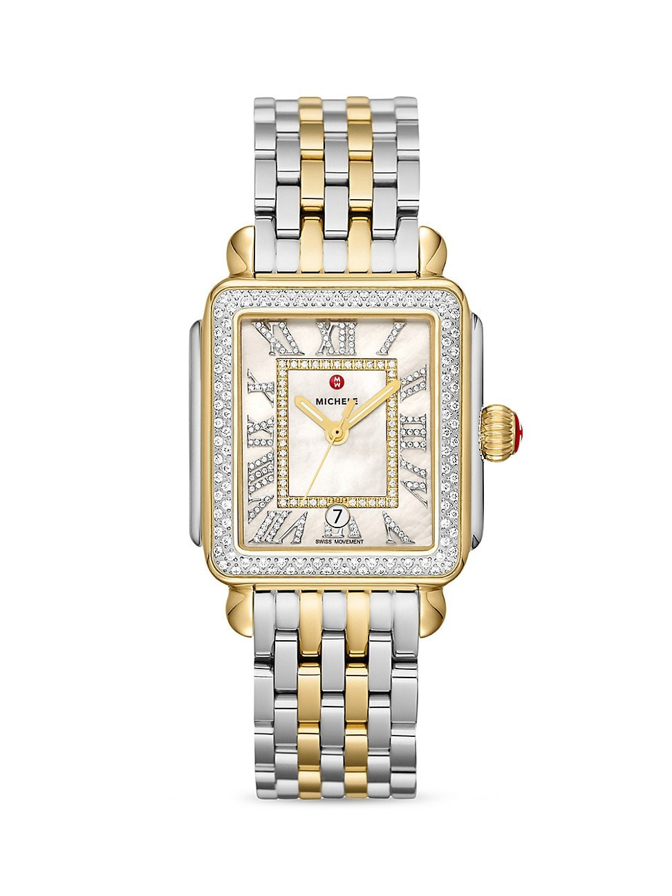 Women's Deco Madison Two-Tone Stainless Steel & Diamond Bracelet Watch - Two Tone | Saks Fifth Avenue