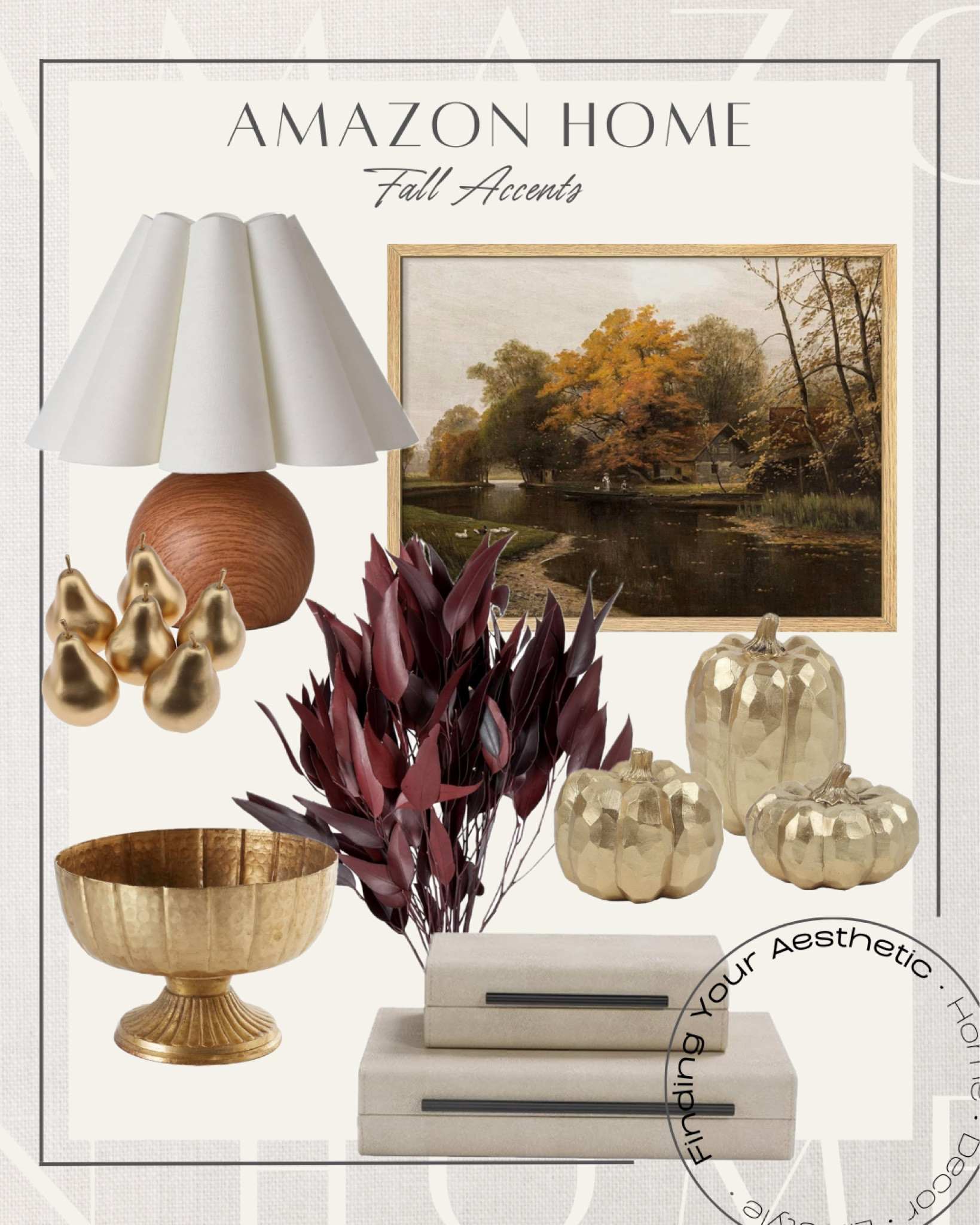 Fall decor accents from Amazon Home

Mini lamp // lamp with ruffled shade // fall artwork // fall faux stems // gold pumpkins // hammered bowl // shagreen leather boxes // fall home styling // fall bowl filler // Amazon decor // Amazon seasonal 

#LTKSeasonal #LTKHome