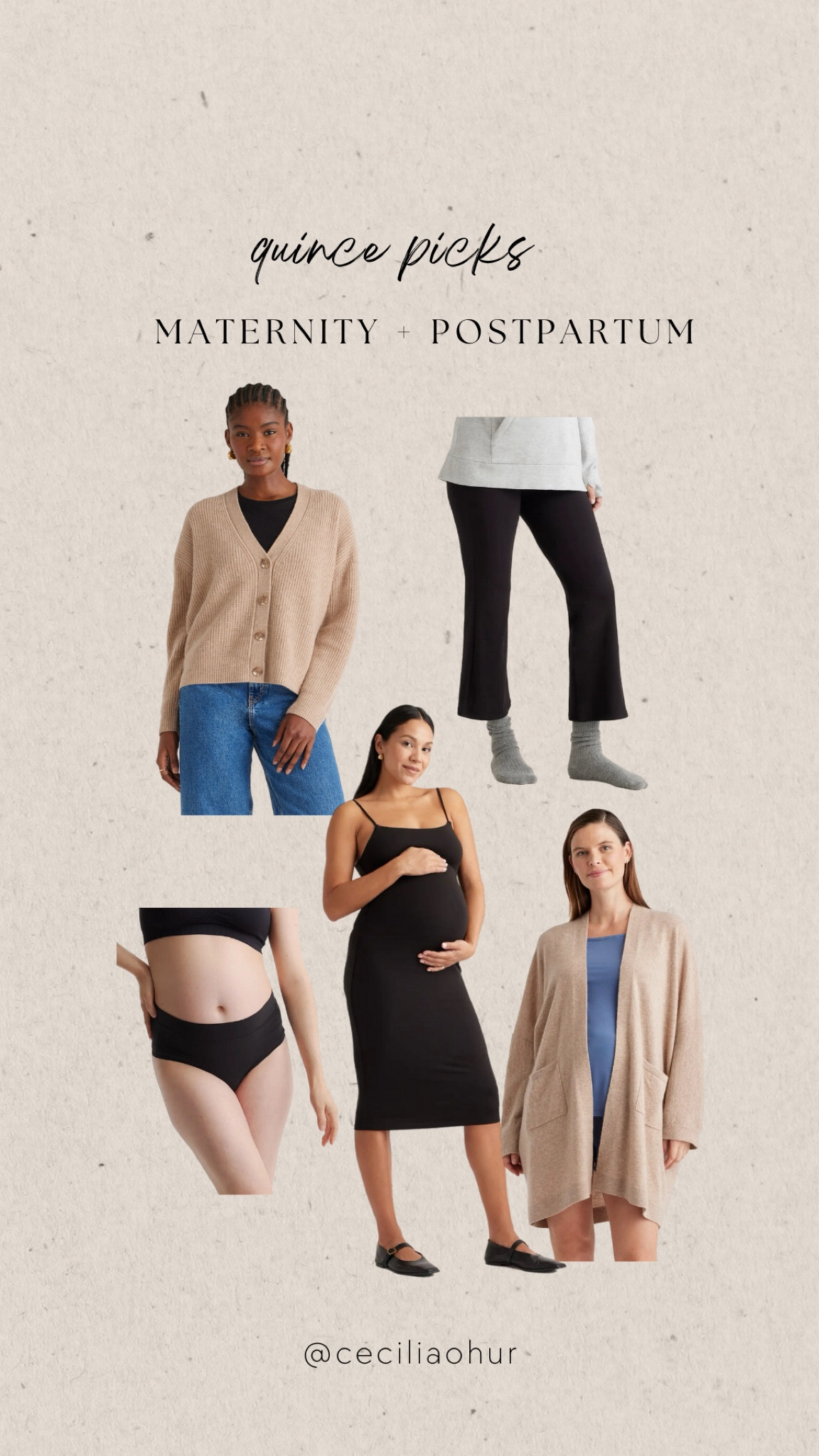 fav picks from quince for maternity + postpartum! 

Nursing cardigan - S
cropped pants- M
Maternity dress- M
Postpartum underwear- M
Cropped cardigan- M

#LTKBump