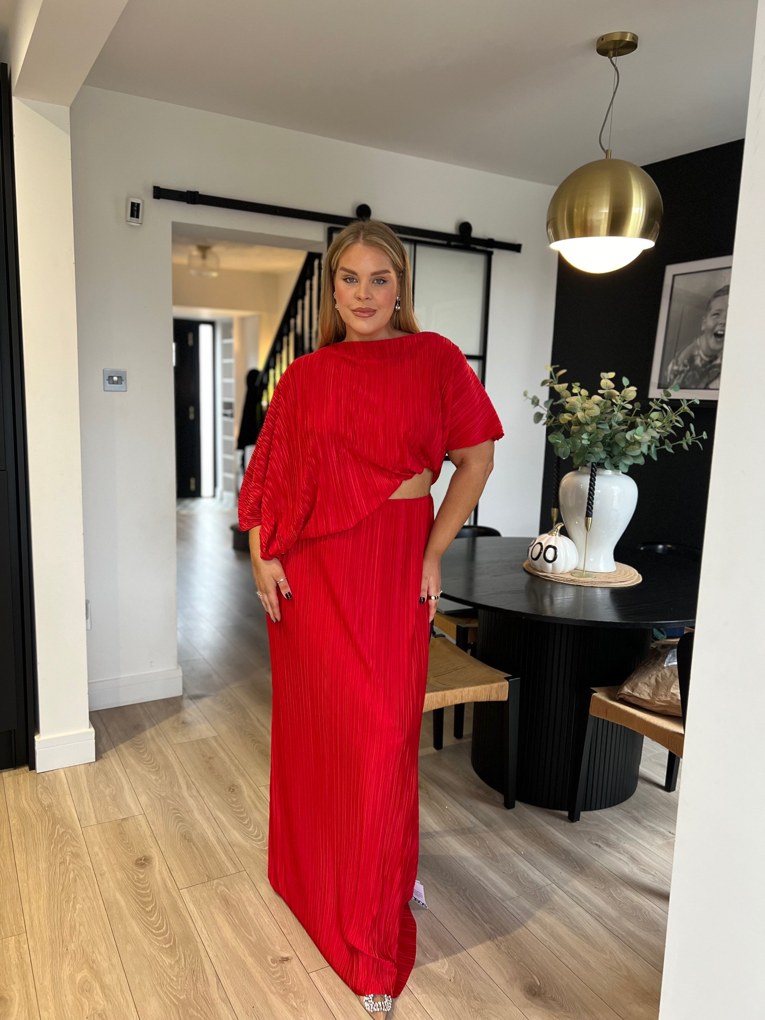 Party dress, partywear, maxi dress in red, plisse dress, heels, low heel sandals, Boohoo, Asos, event outfit 

#LTKstyletip #LTKuk #LTKpartywear