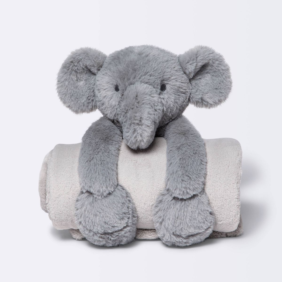 Plush Blanket with Soft Toy - Cloud Island™ Gray Elephant | Target