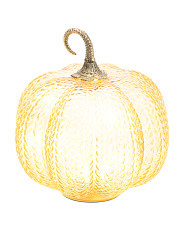 9.5in Led Glass Pumpkin | TJ Maxx