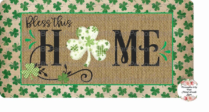 St. Patrick's Day Wreath Sign Shamrock Wreath Sign | Etsy | Etsy (US)