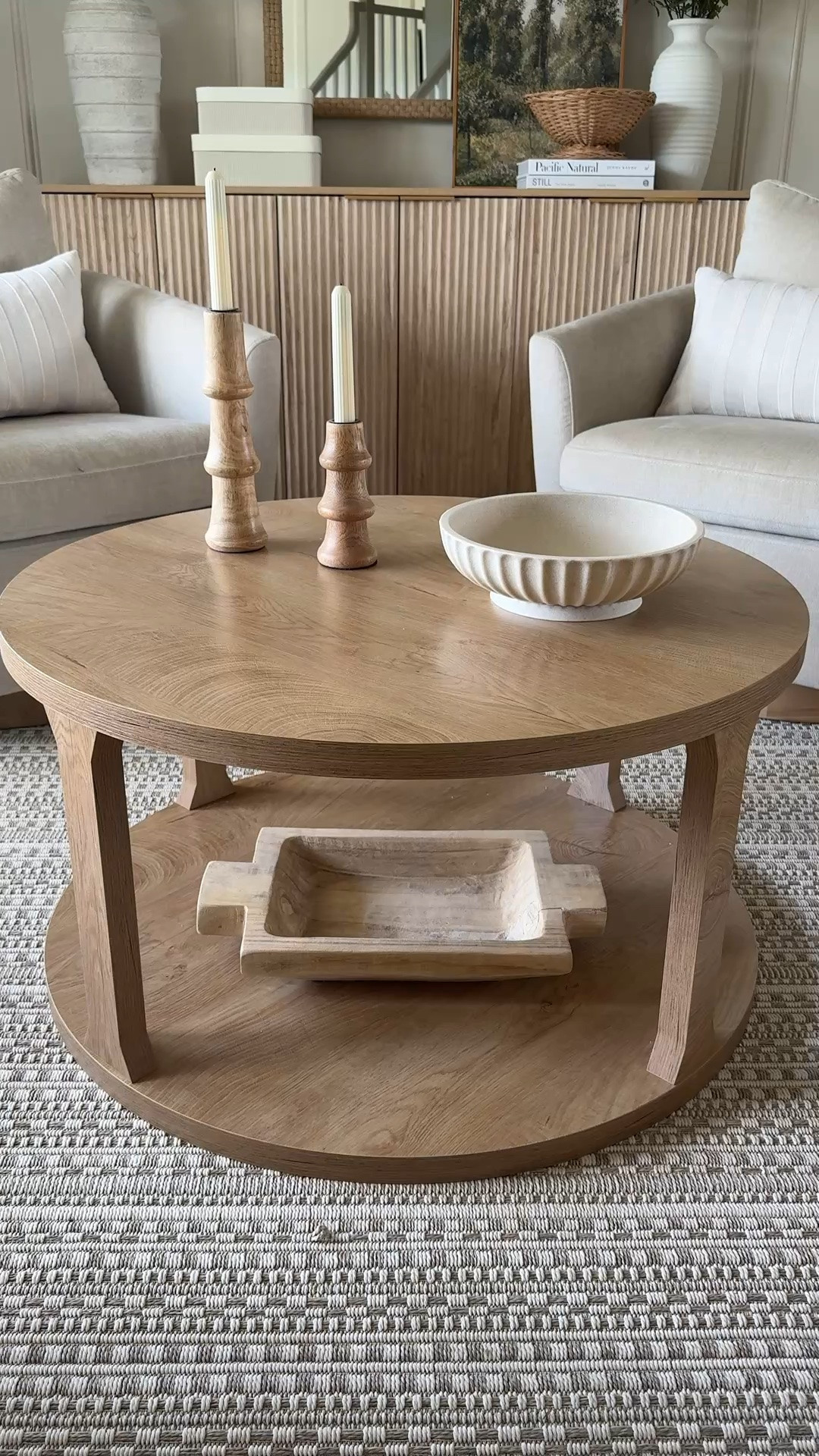 The price on this round coffee table is so good!!!! *chairs are discontinued*

Coffee table, round coffee table, area rug, neutral rug, sideboard, buffet, table decor, home decor, throw pillow, neutral home

#LTKHome #LTKSaleAlert