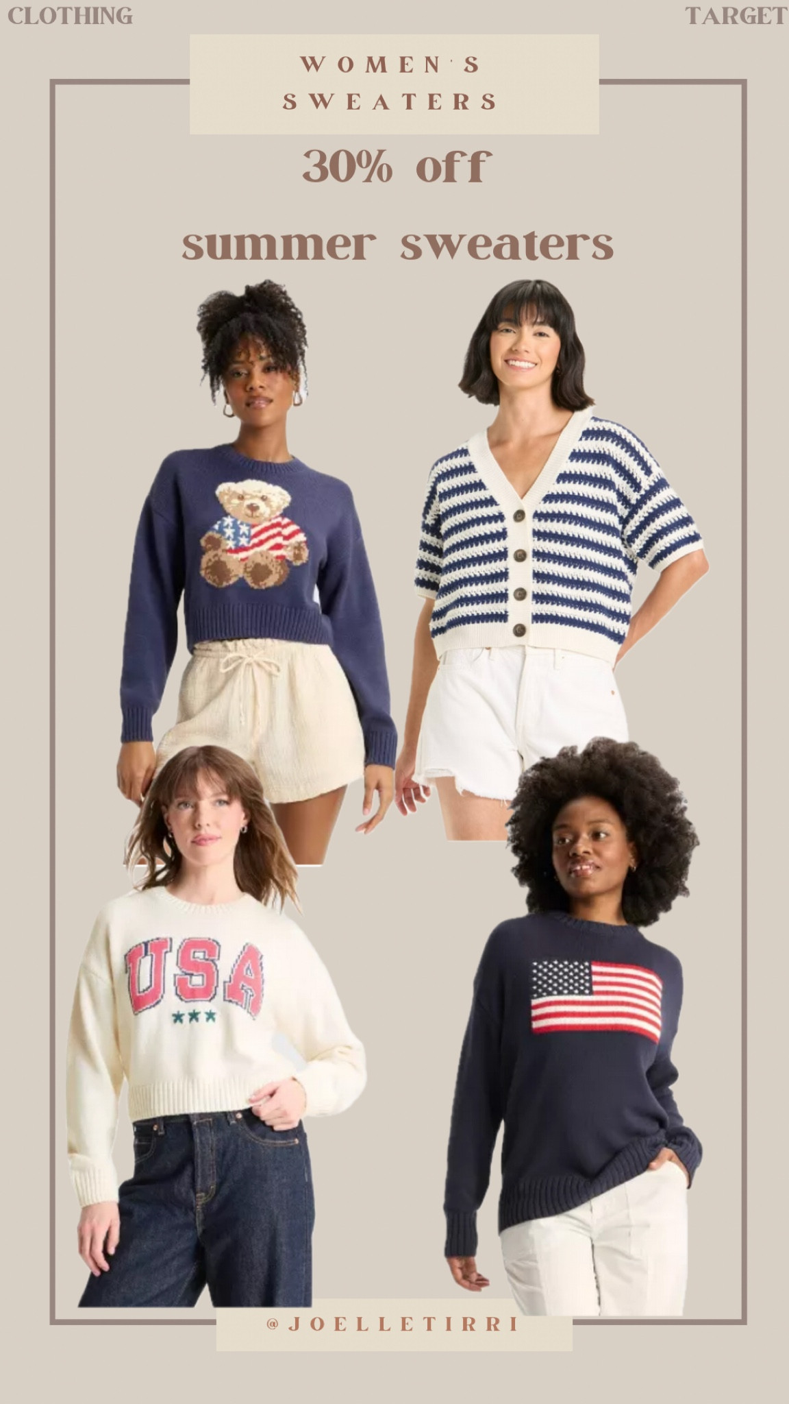 Cute summer knits from Target on major sale! Women’s summer sweaters. Great for Memorial day or 4th of July. #momstyle #summersweater #targetfinds #targetsale #memorialday #summerfashion #summeroutfit

#LTKSummerEdit #LTKSaleAlert #LTKFindsUnder50