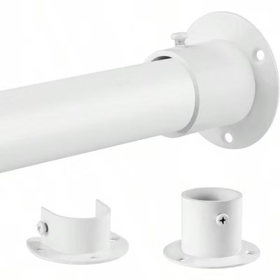 Closet Rods Hanging Clothes 1.3 Inch Diameter Heavy Duty Matte White Adjustable Clothes Hanging Bar for Closet Wardrobe -White standard | Target