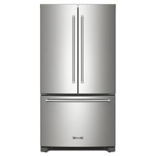 36 in. 20 cu. ft. Counter-Depth French Door Refrigerator in Stainless Steel | The Home Depot
