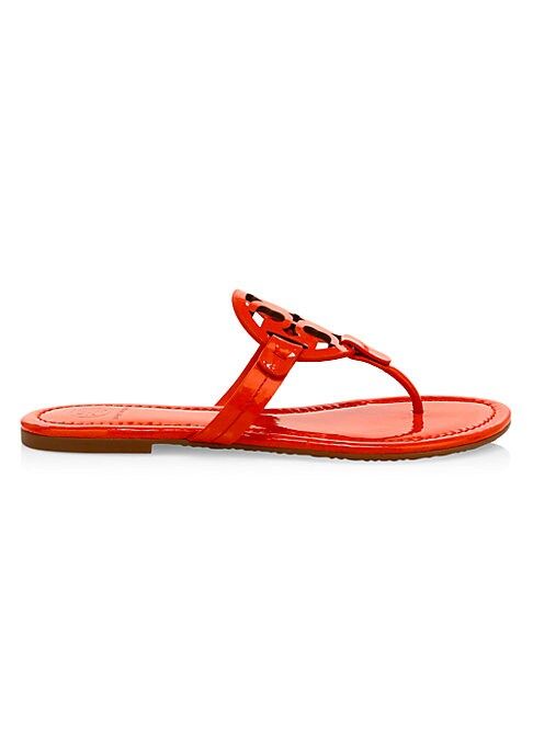 Tory Burch Women's Miller Patent Leather Thong Sandals - Bright Samba - Size 8.5 | Saks Fifth Avenue