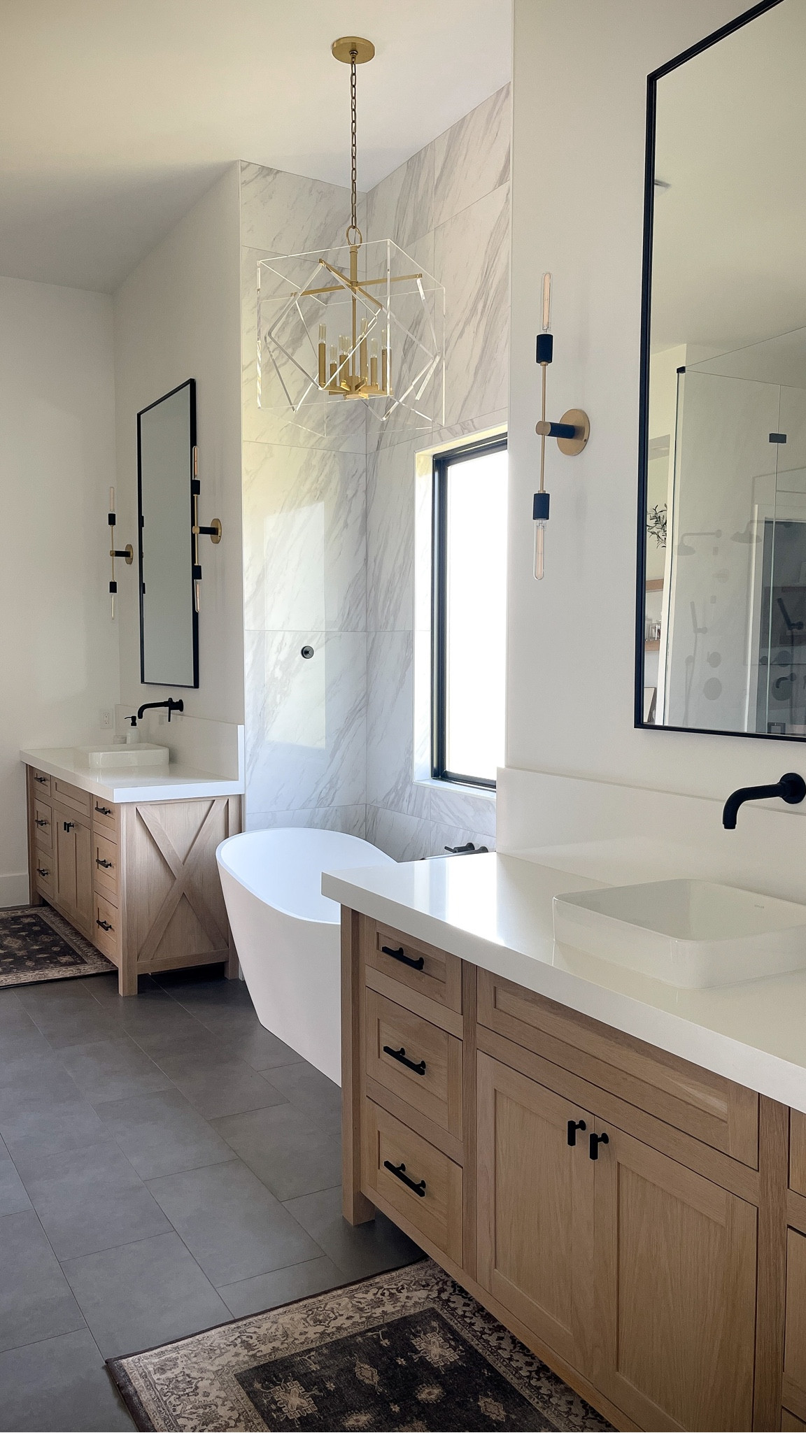 His and hers vanities.

Bathroom, bathroom decor

#LTKhome #LTKFind #LTKsalealert