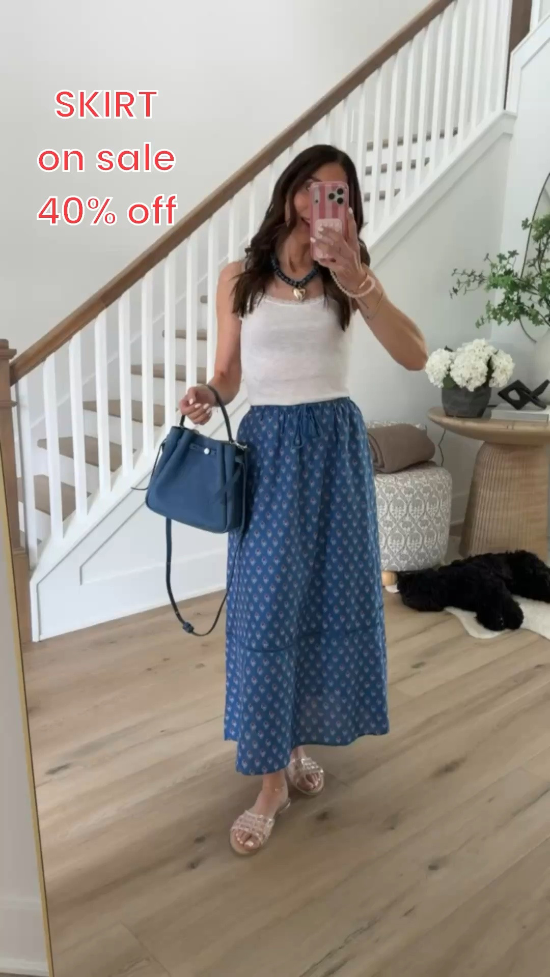 TARGET CIRCLE DEAL DAYS Madewell inspired skirt from Target, 40% off. I'm wearing size XS in skirt (fits tts) and size XS in tank top. Jelly sandals 40% off.

blue skirt outfit, 4th of July outfit, summer midi skirt, casual summer style, vacation outfit idea, coastal chic outfit, weekend brunch look, resort wear outfit, everyday summer outfit, vacation dinner look, feminine summer style

#LTKootd #LTKSaleAlert