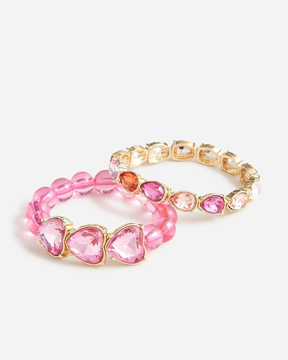 Girls' heart charm bracelets set | J. Crew US