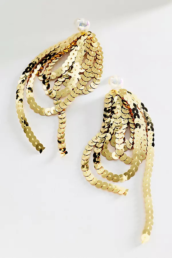 Looped Sequin Drop Earrings | Anthropologie (US)