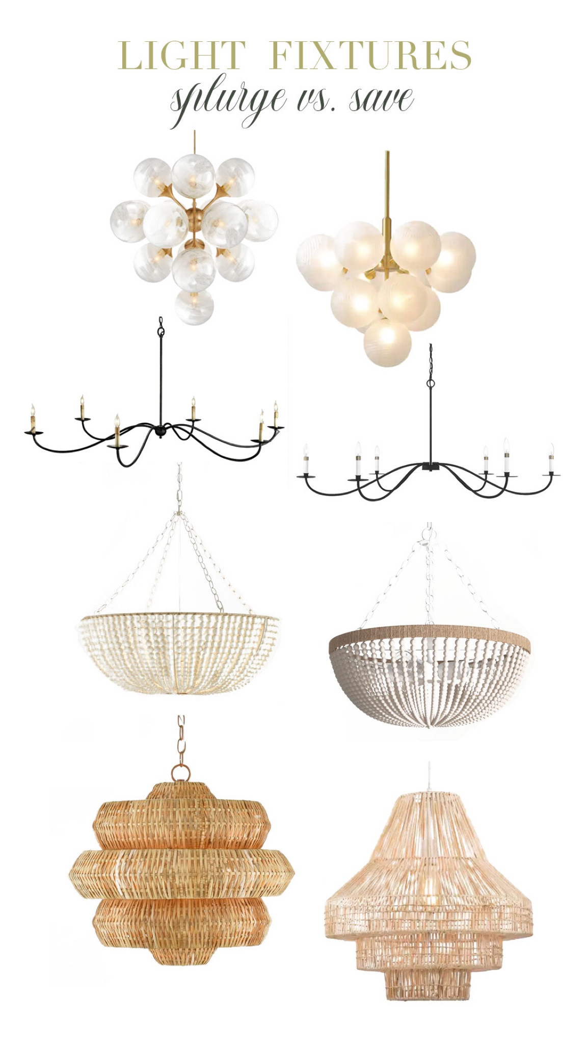 Splurge vs save lighting...

#LTKhome #LTKFind #LTKsalealert