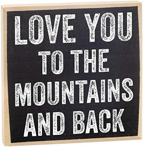 Make Em Laugh Love You to The Mountains and Back - Rustic Wooden Sign - Great Home Decor and Gift fo | Amazon (US)
