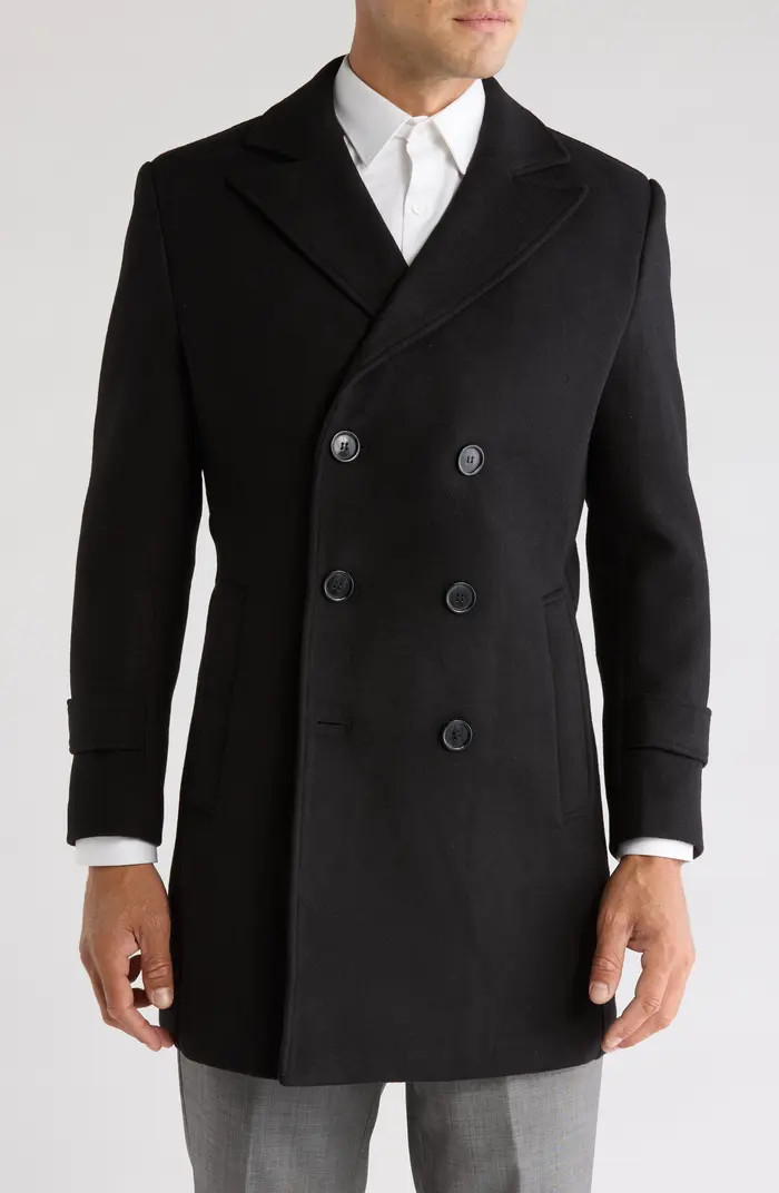 Braveman Double Breasted Wool Blend Pea Coat | Nordstromrack | Nordstrom Rack