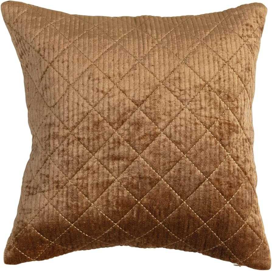 Creative Co-Op 16" Quilted Velvet Pillow | Amazon (US)