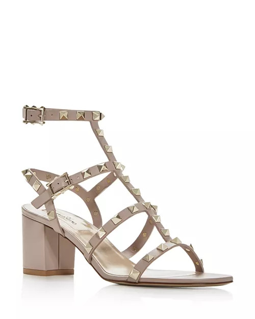 Women's Rockstud City Block Heel Sandals | Bloomingdale's (US)