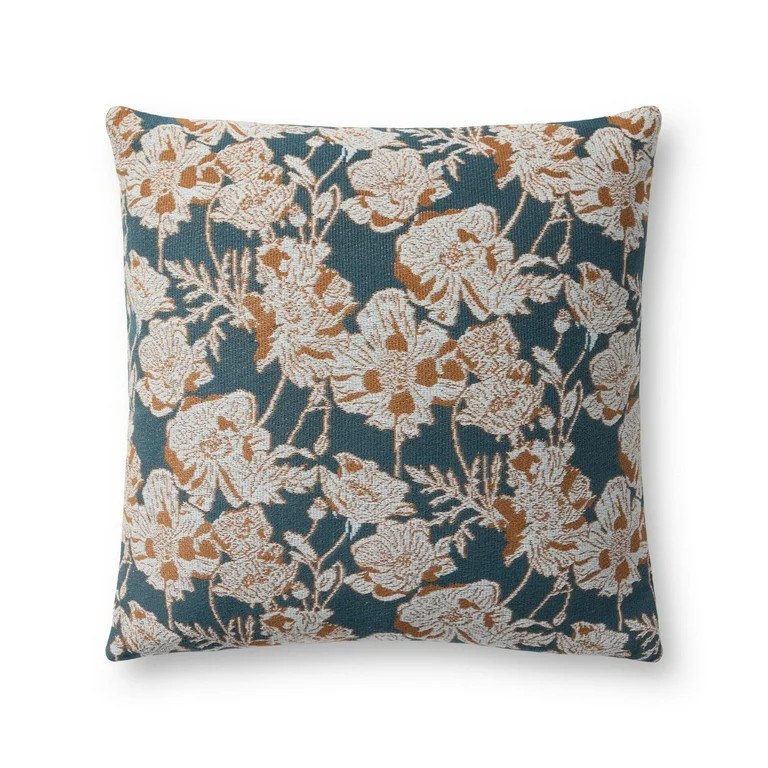 Chris Loves Julia x Loloi Matilda Blue / Orange 18'' x 18'' Decorative Pillow | Walmart (US)