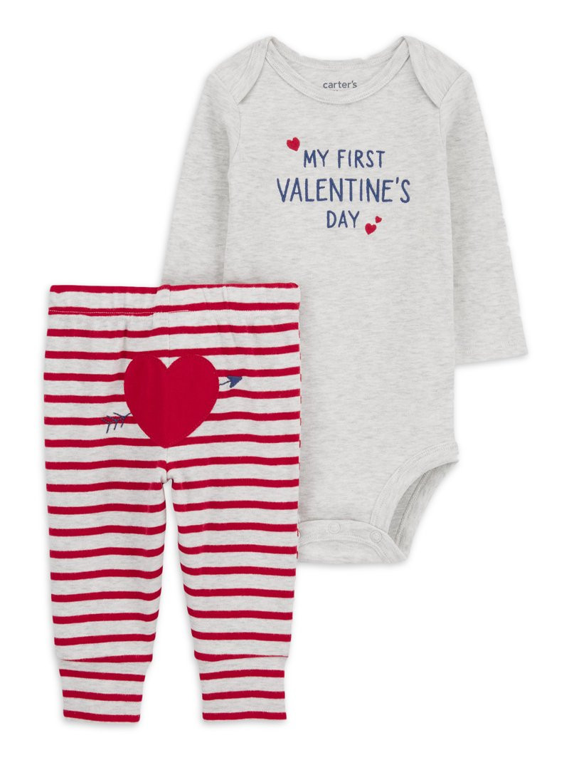 Carter's Child of Mine Baby Unisex Valentine's Outfit Set, 2-Piece, Sizes Preemie-6/9 months | Walmart (US)