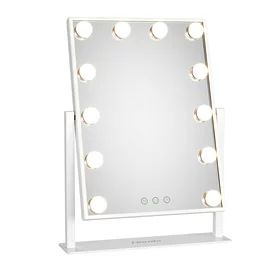Fenair Hollywood Vanity Makeup Mirror with Lights Metal Tabletop (14.5" x 18.5") Metal White | Walmart (US)