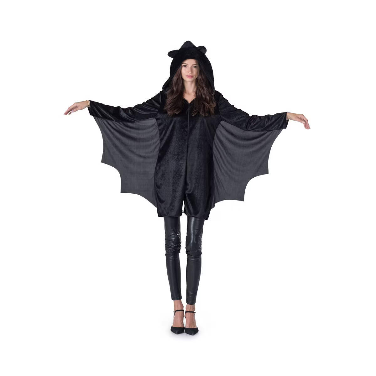 Dress Up America Bat Costume for Women - Adults Black Halloween Bat Jumpsuit | Target