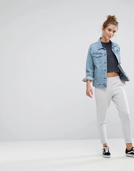 Pull&Bear - Pantalon carotte rayé | ASOS FR