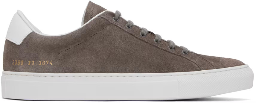 Common Projects - Taupe Retro Low Sneakers | SSENSE