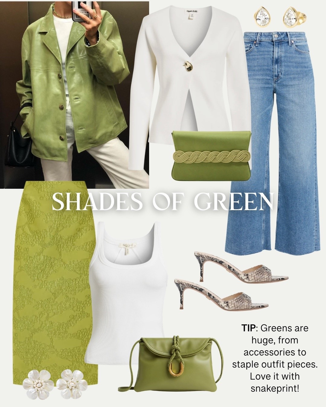 Bright little pops of green are showing up everywhere this season, and it really feels new and fresh! Try it with your favorite faded denim, or add in soft whites – so pretty, and it’s fun to try something different! ✨

#LTKootd #LTKOver40 #LTKSeasonal