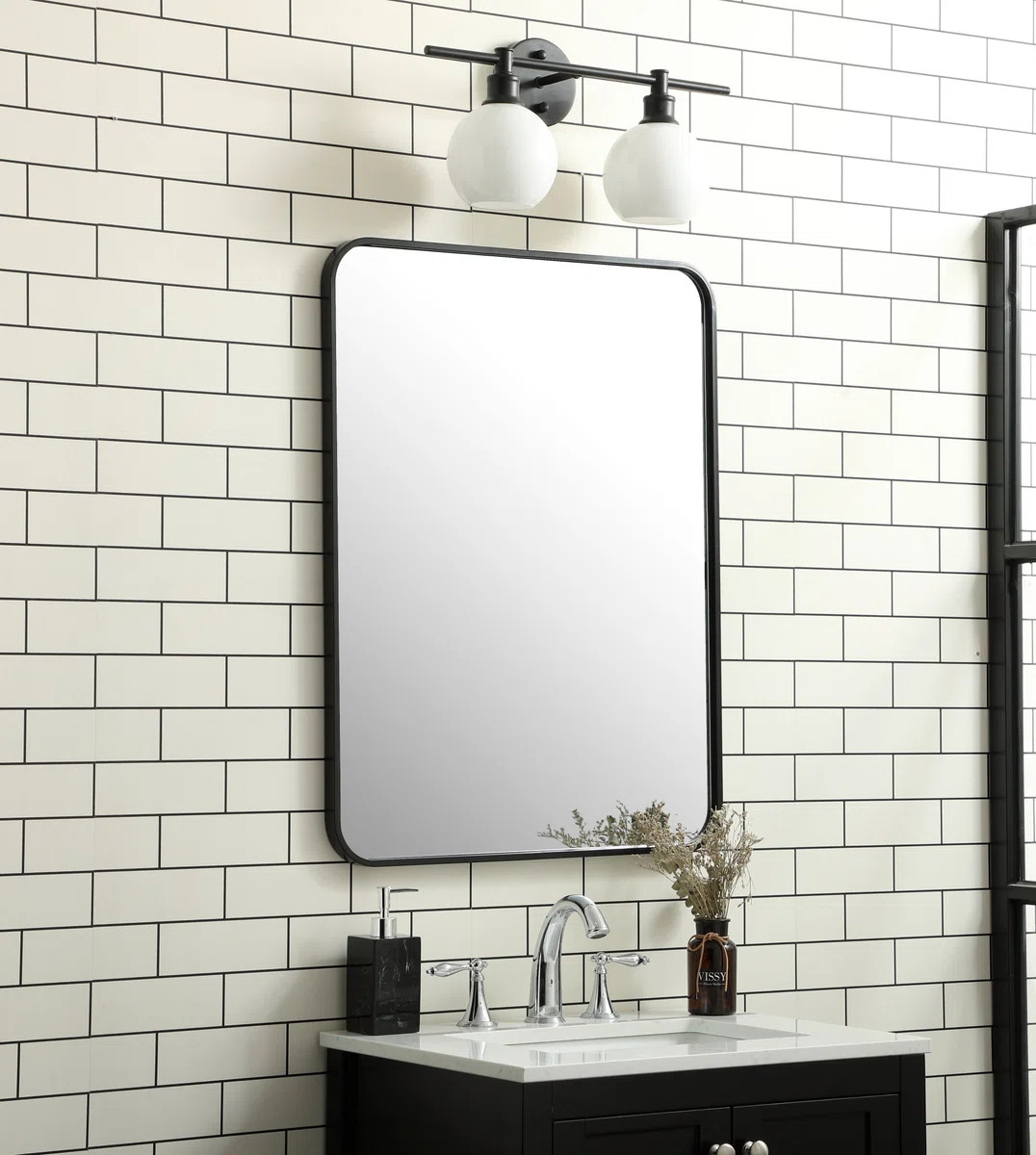 RE/FINE™ Sabine Metal Rounded Rectangle Wall Mirror & Reviews | Wayfair | Wayfair North America