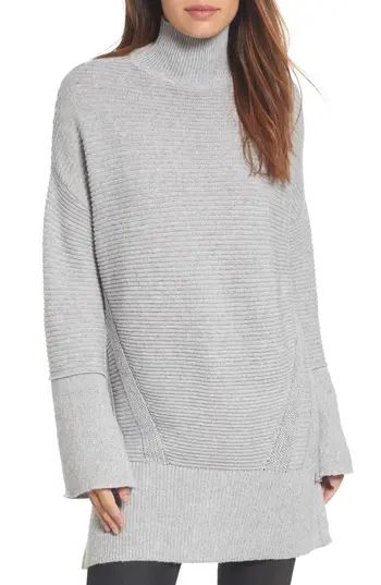 Women's Caslon Ribbed Turtleneck Tunic Sweater | Nordstrom