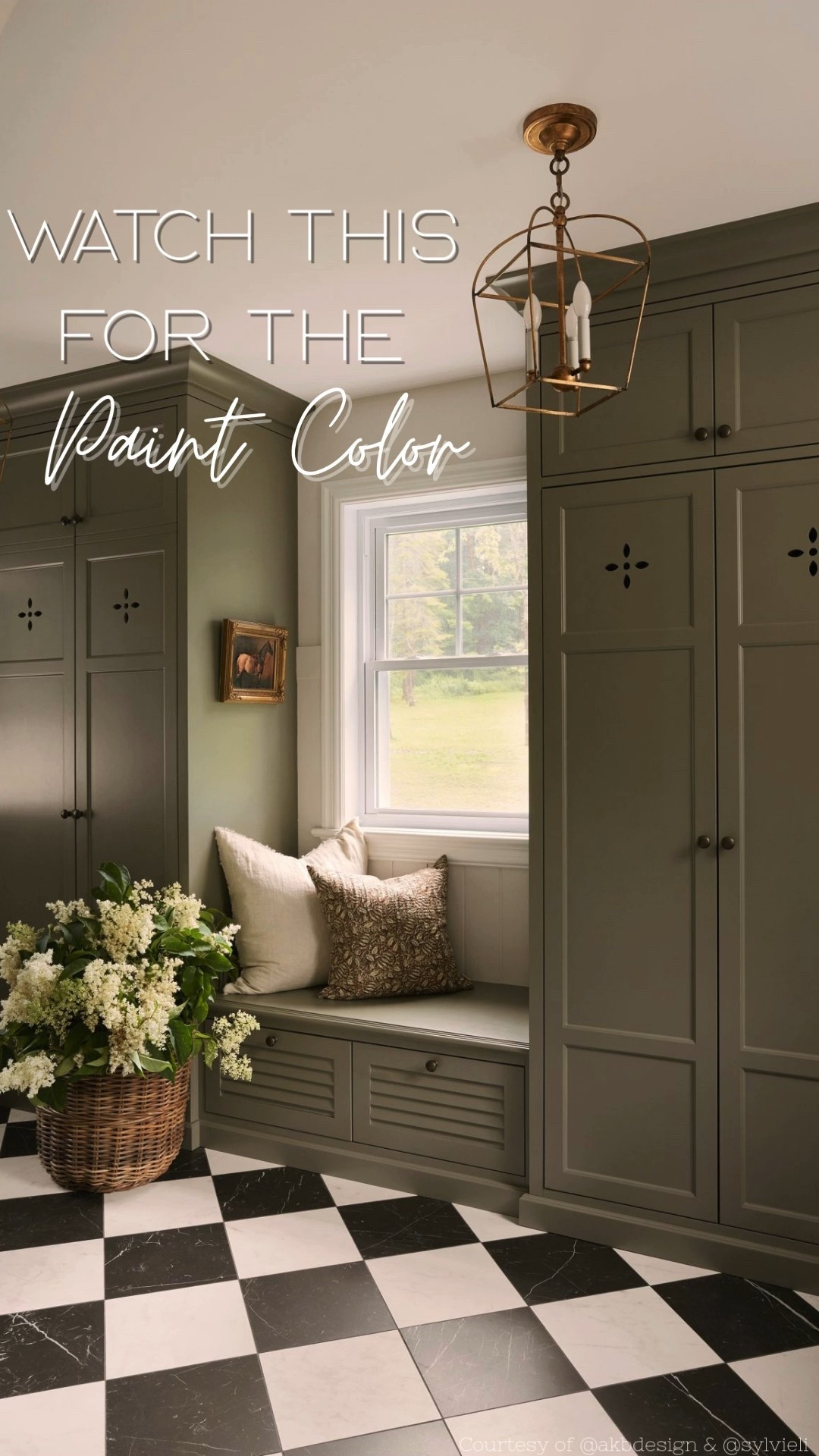 The olive green paint color shines here — a color that feels historic yet fresh, rich without feeling heavy, and perfectly balanced against the tile floors and warm metals.
See the full house tour on @homebunch :

https://www.homebunch.com/french-country-home-with-earth-tone-interiors/

Interior Designer: AKB Design (@akbdesign)
Photography: @sylvieli
#mudroom #homesweethome #homeideas #storage #checkeredfloor #tile #checkeredtile #frenchcountry #homebunch


#LTKOver40 #LTKSaleAlert #LTKvlog