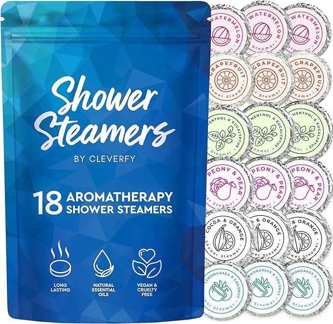 Cleverfy Shower Steamers Aromatherapy - 18 Pack of Shower Bombs with Essential Oils. Self Care St... | Amazon (US)