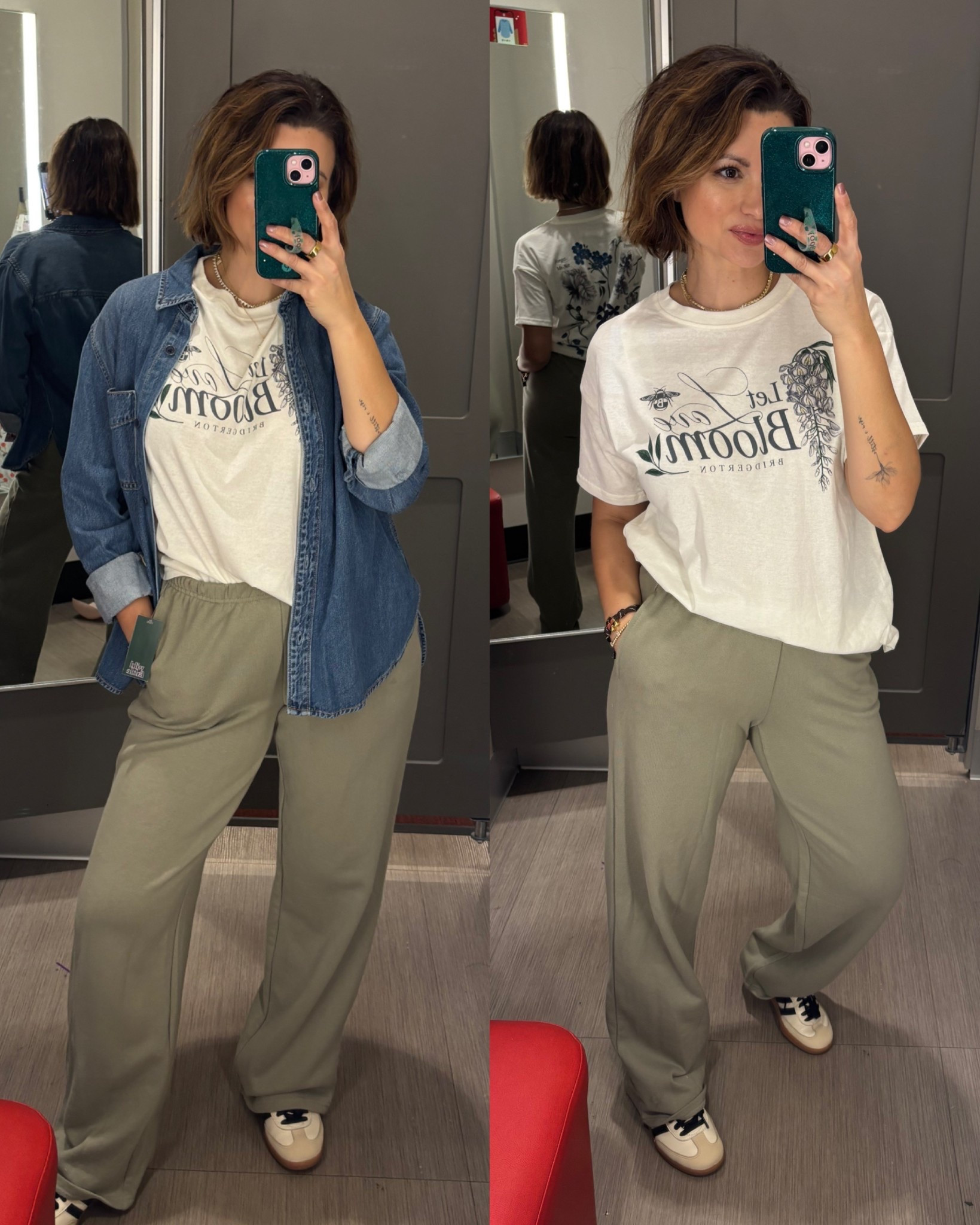 Loving this casual look from Target I just put together! A relaxed denim shirt is a great staple to have in your closet — can be worn so many ways! 

This “Let Love Bloom” oversized graphic tee is great for Valentine’s Day coming up. Pairs really well with these elastic waist olive green loose fit trousers!

#LTKootd #LTKFindsUnder50 #LTKdayinmylife