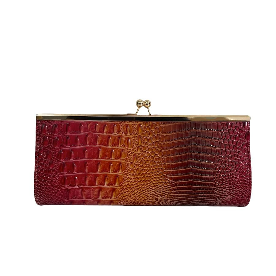 IAMUHI Women's Fashion Crocodile Faux Leather Envelope Clutch Evening Handbag Chain Party Wedding... | Amazon (US)