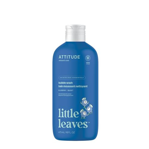 ATTITUDE Bubble Wash for Kids, Hair Shampoo and Body Soap, EWG Verified, Plant- and Mineral-Based, Vegan, Blueberry, 16 Fl Oz | Amazon (US)