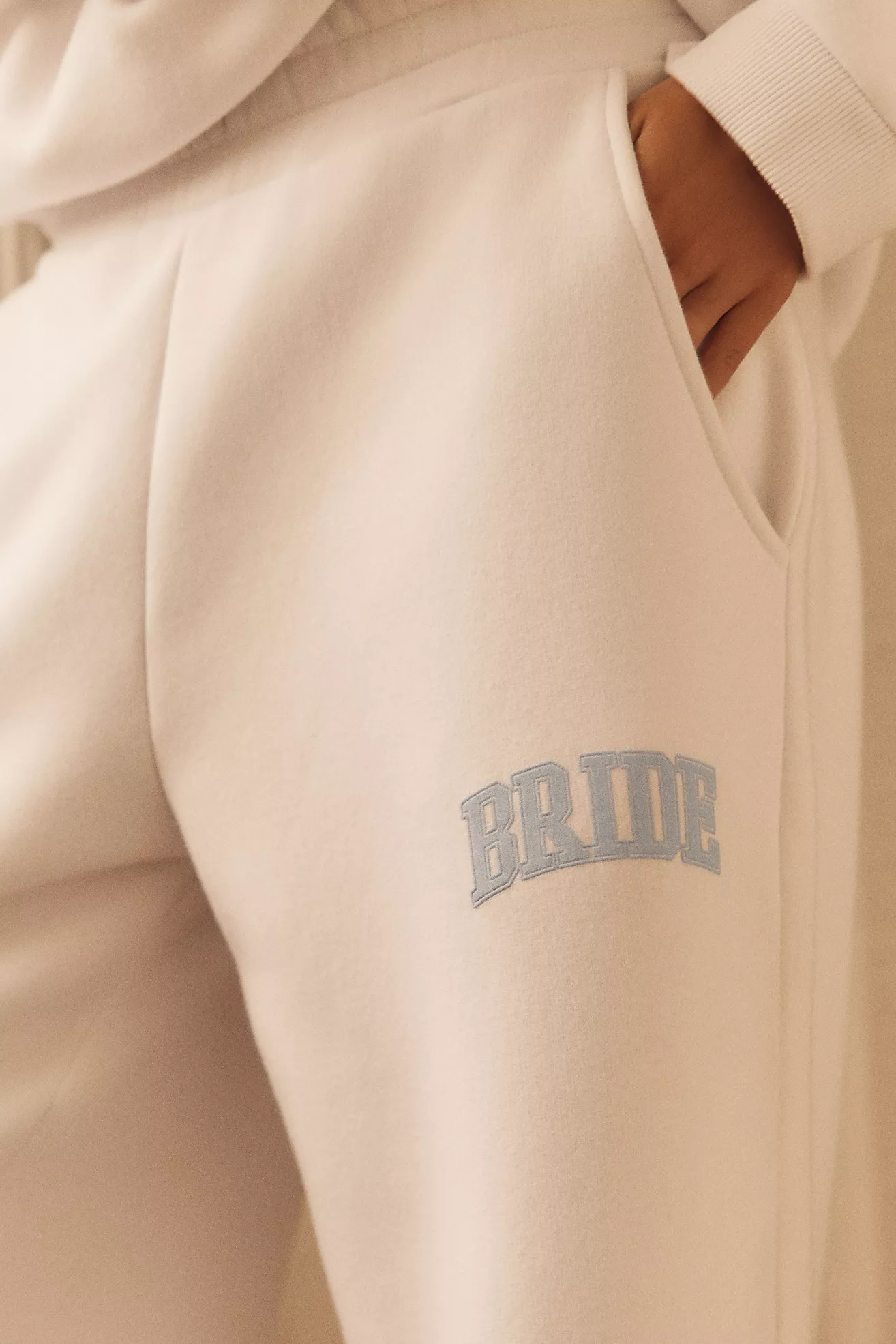 By Anthropologie Weddings Bride Embroidered Sweatpants | Anthropologie (US)