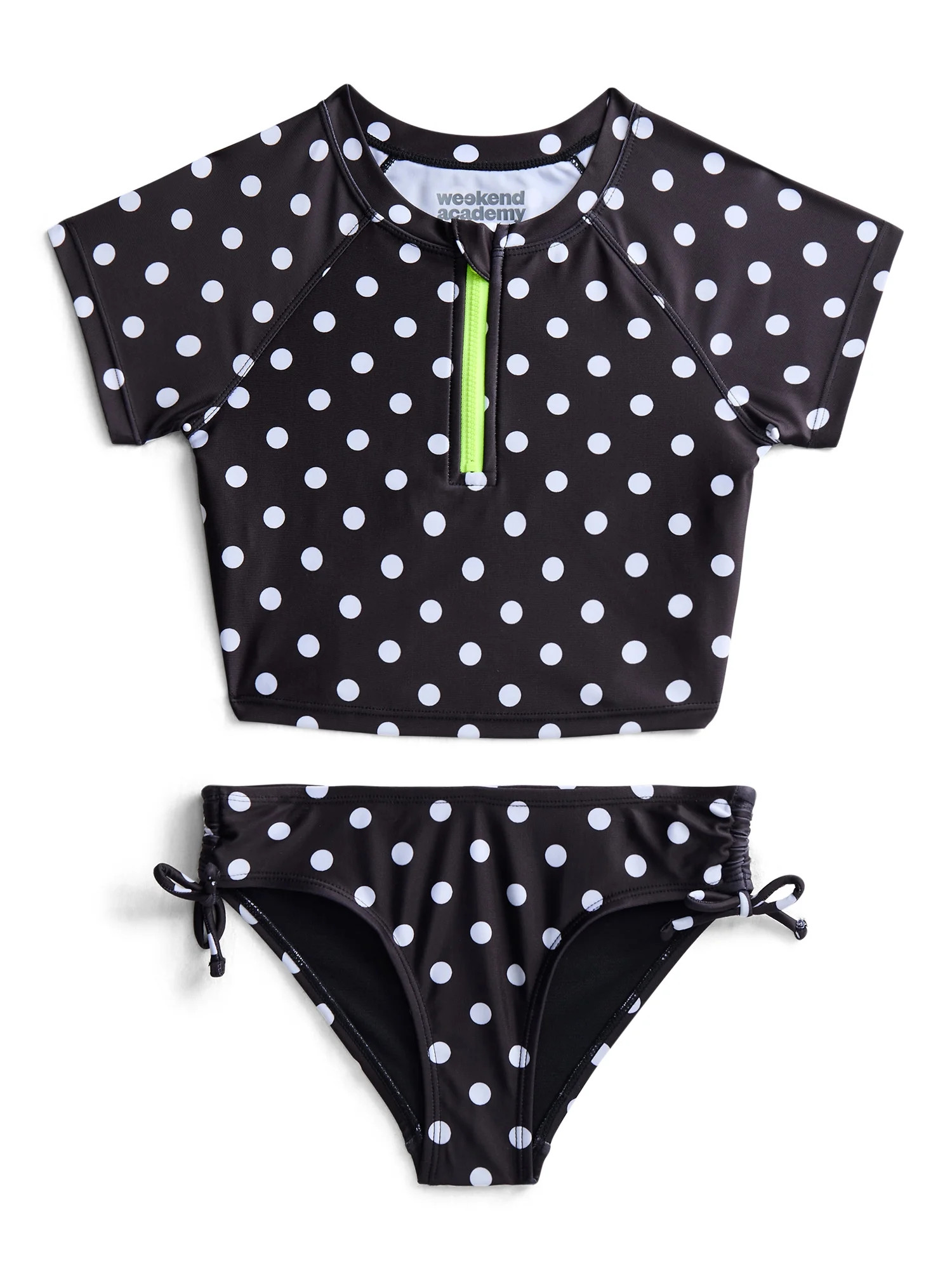 Weekend Academy Girls Short Sleeve Rash Guard and Bottoms Swim Set, 2-Piece, Sizes 4-18 | Walmart (US)