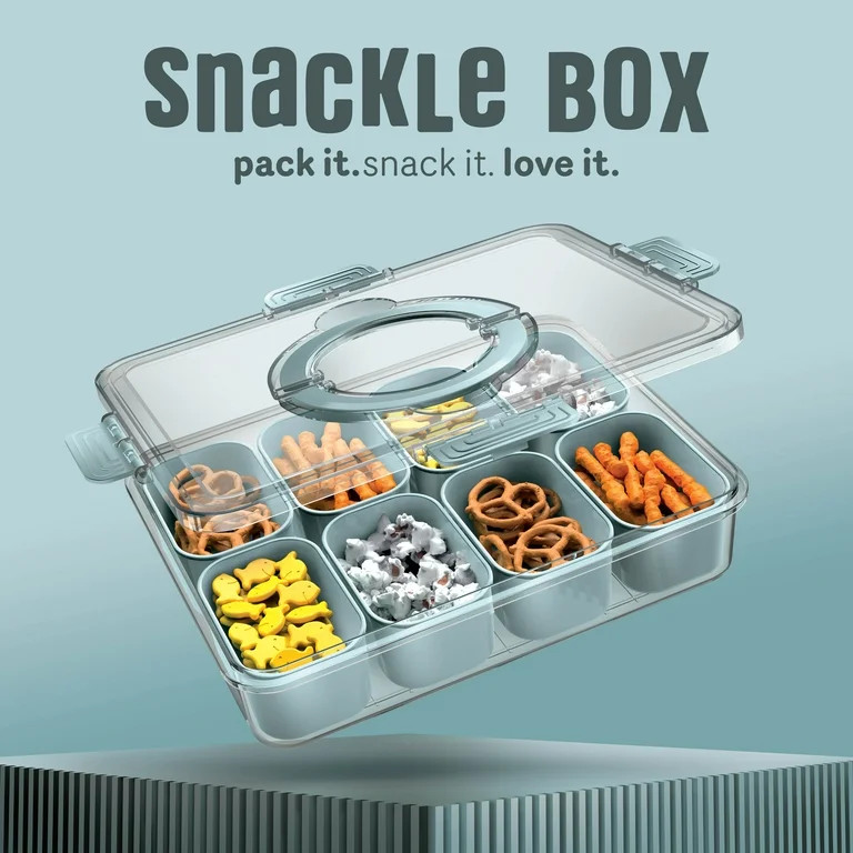 Cook With Color 2-Pack 8-Compartment Snackle Box, Charcuterie and Snack Container, Divided Servin... | Walmart (US)