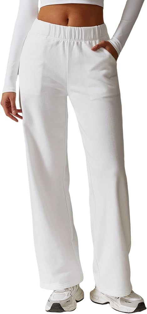 Womens High Waisted Baggy Sweatpants 2024 Straight Leg Fall Jogger Pants Y2k Trendy Lounge Trouse... | Amazon (US)