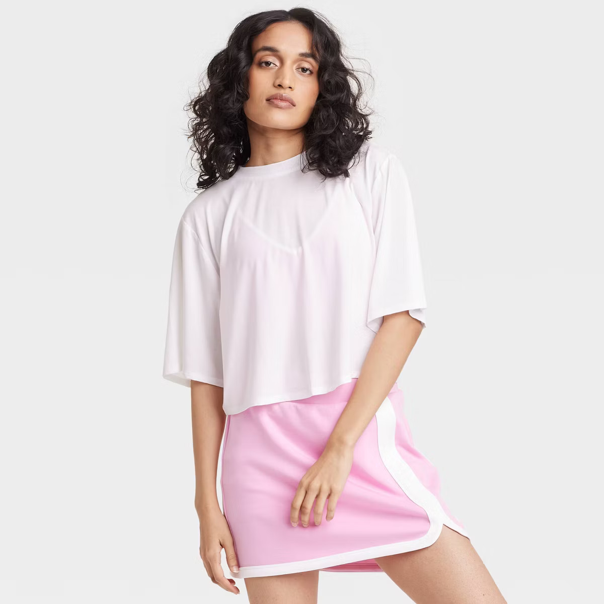 Women's Boxy Cropped Short Sleeve Top - JoyLab™ | Target