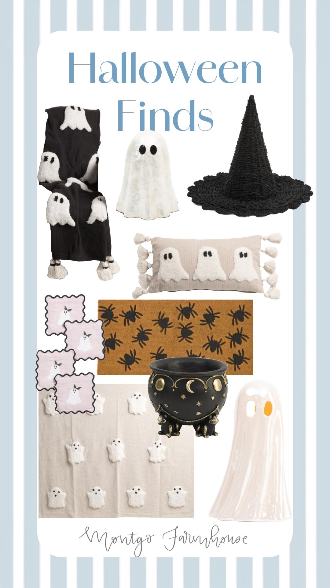 New Halloween finds for you home ! Ghost pillow , ghost blanket, rattan witch hat, neutral Halloween decor 

#LTKHome #LTKSeasonal