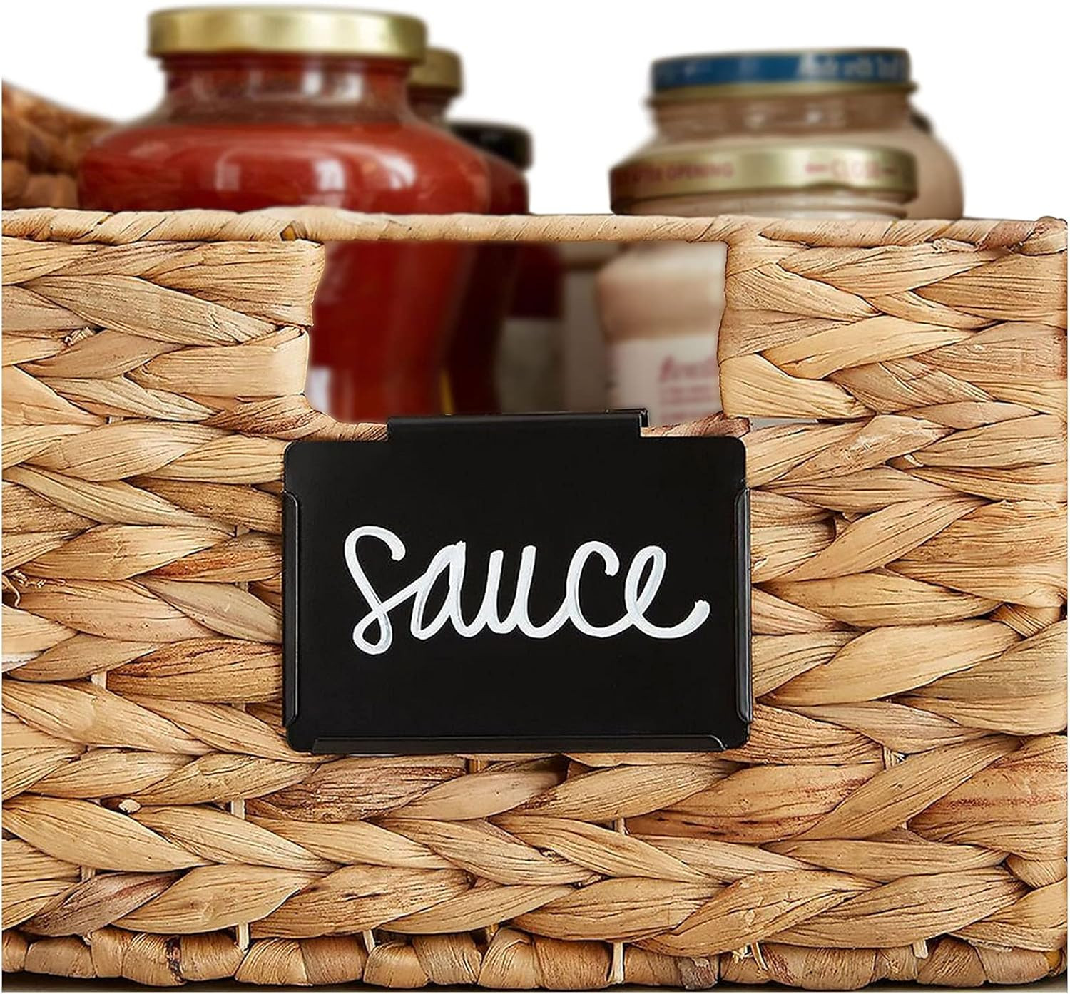 8 Pack Pantry Baskets Labels Clip On for Storage Bins with 2 White Chalk Markers, Organization an... | Amazon (US)