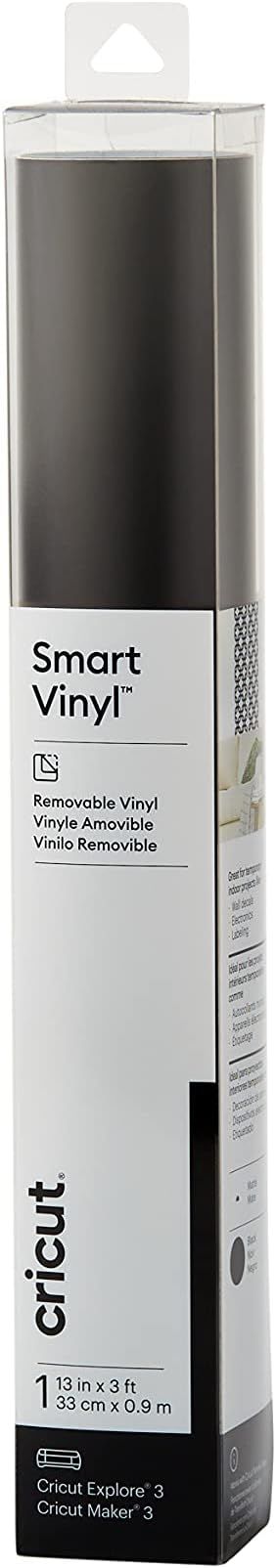 Cricut Smart Removable Vinyl (13in x 3ft, Black) for Cricut Explore 3 and Maker 3, Recommended fo... | Amazon (US)