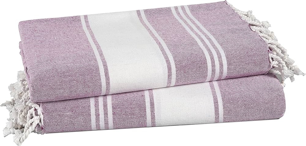 LANE LINEN Large Pool Towels, 100% Cotton XL Beach Towel 2 Pack, Pre-Washed, No Shrink, Quick Dry... | Amazon (US)