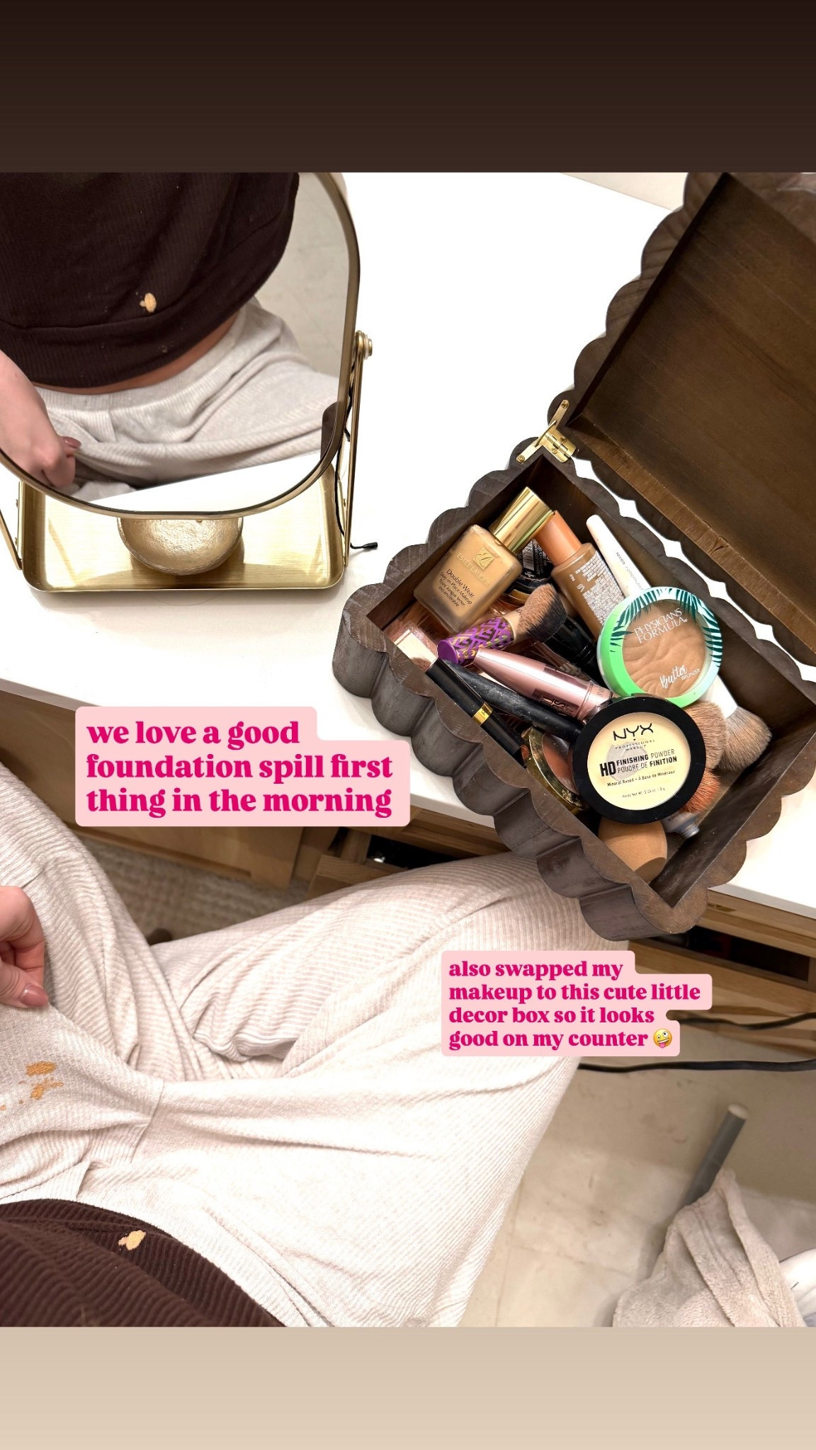 Swapped my makeup to this cute little box so it looks better on my counter 🤪

#LTKBeauty #LTKmomlife #LTKmorningroutine